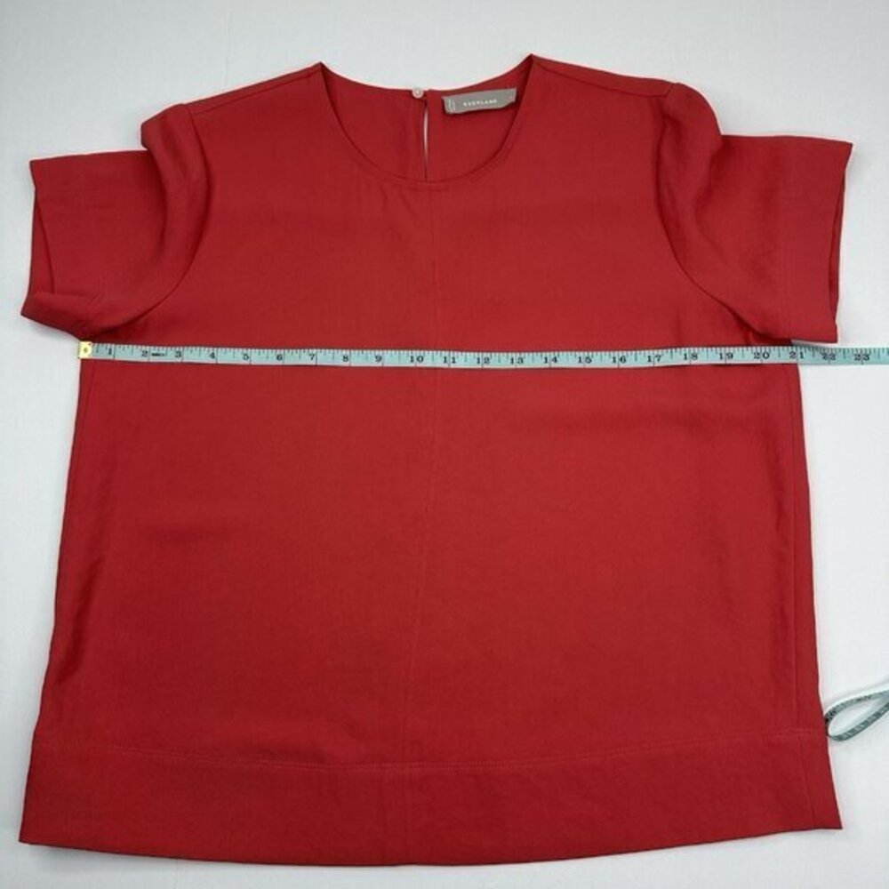 Everlane Women's‎ Pink Japanese GoWeave Swing Tee Short Sleeve Blouse Size 4 - Picture 10 of 12